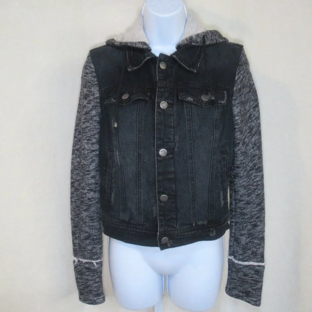 Free People Hooded Denim Jacket | Size XS - Picture 2 of 12